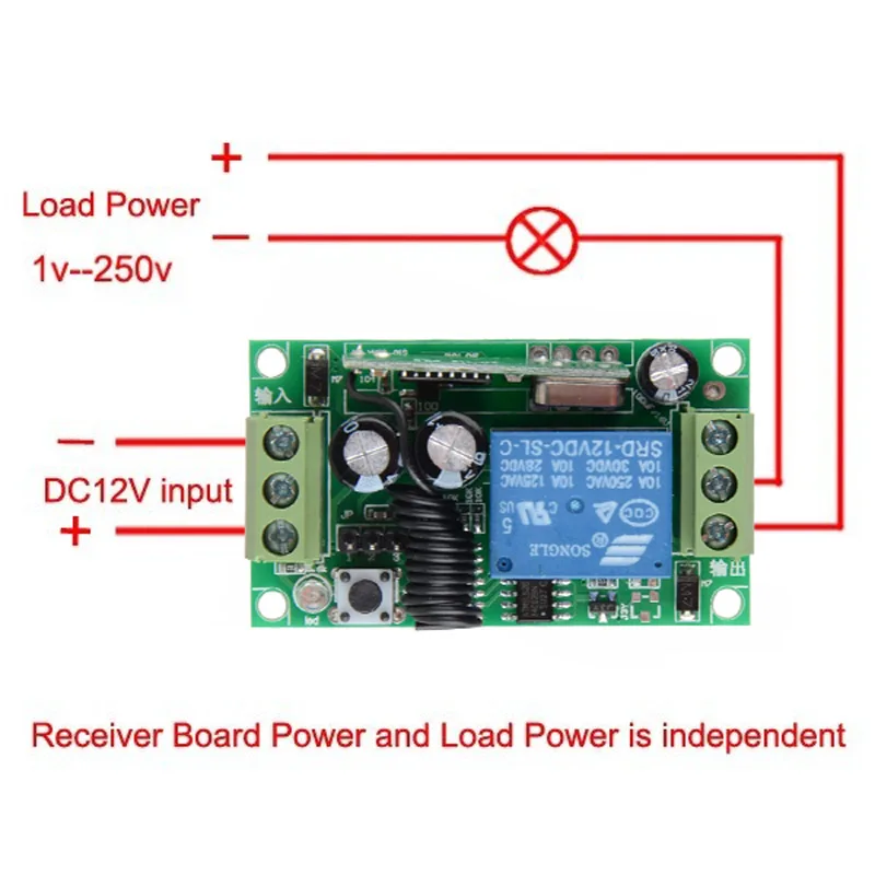 DC12V 1CH RF 315 MHZ/433 MHZ 4 Шт Переключатель приемника дистанционный беспроводной