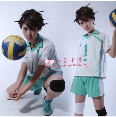 

New Top Set Cos Oikawa Tooru Cosplay Anime Haikyuu Halloween Summer Package Top+Shorts Sportswear