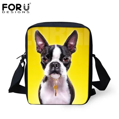 FORUDESIGNS/горячая распродажа, женские сумки-мессенджеры с 3D изображением животных, кошачья собака, голова, кросс-боди, забавные сумки для путешествий, женские маленькие сумки, женская сумка - Цвет: H4325E