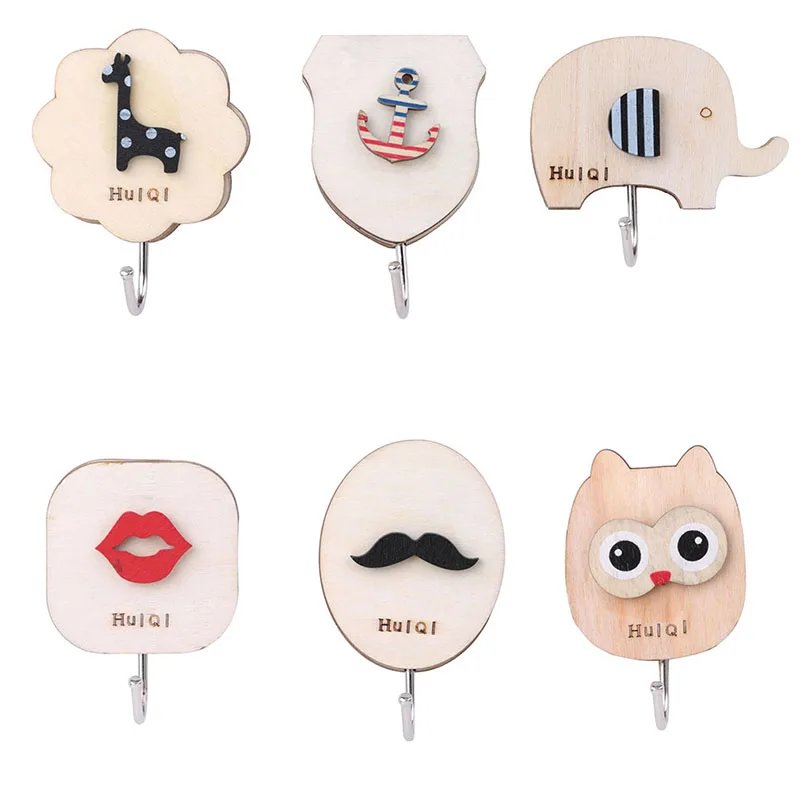 Vintage Style Sticky Type Wall Wooden Made Door Bearing Strong Hooks Key Holder Organizer For Home Decoration | Дом и сад