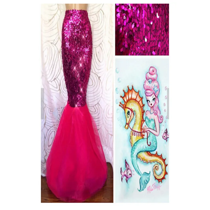 Женская юбка годе Fantaisie длинная макси для рождественской вечеринки|long maxi skirt|mermaid