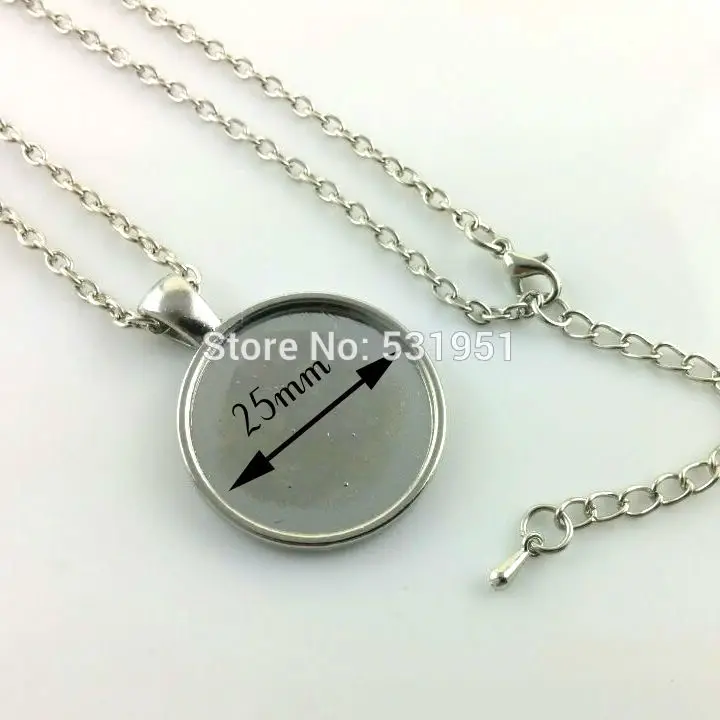 Круглый подвесной лоток сделай сам основа для кабошона с цепочкой 50 см 25 мм |