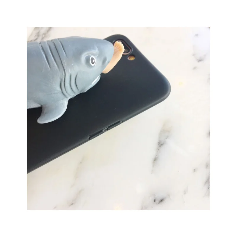 Coque for iPhone 6 6plus 7 plus Squishy Case Kneading 3D Piranha Shark TPU Phone Cover Shell Fundas Capa Apple |