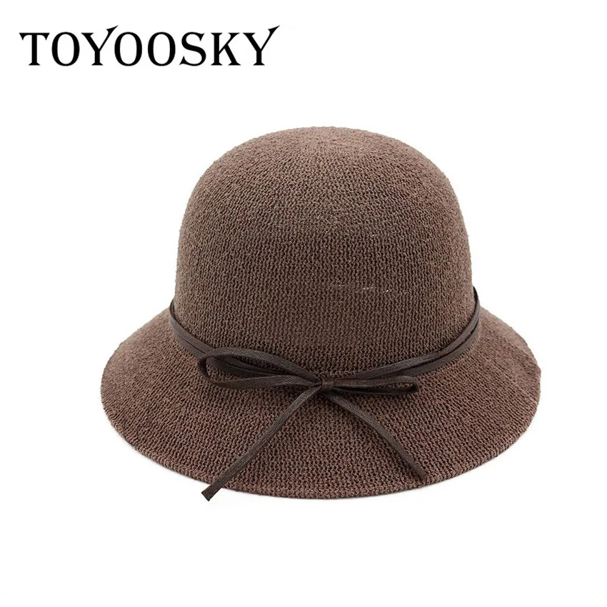 Toyoosky Лето 2017 г. Женщины Hat Новая Модные женские туфли Винтаж Искусство купола лук