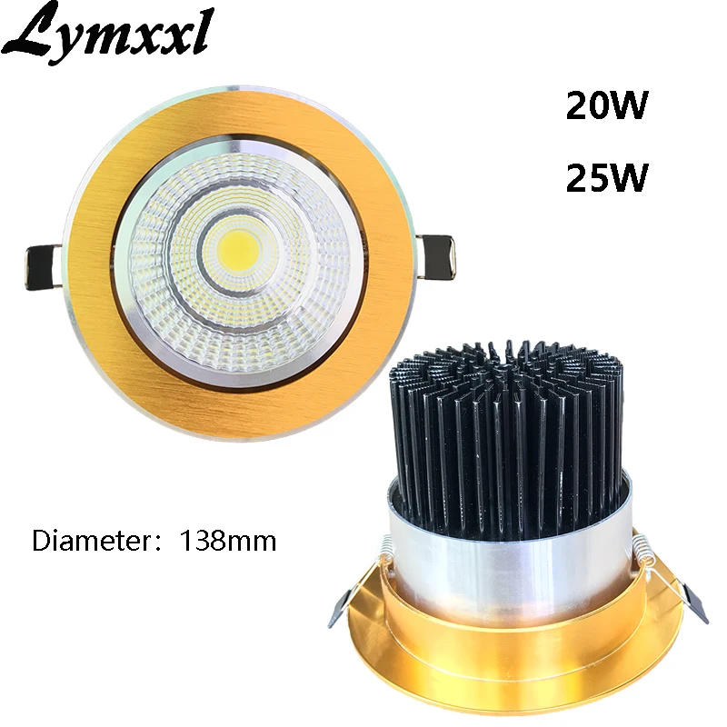 5pcs 20W 25W led downlight recessed down lights Dimmable LED Diameter 138mm CE ROHS UL CCC AC90-260V COB Spot Light | Освещение
