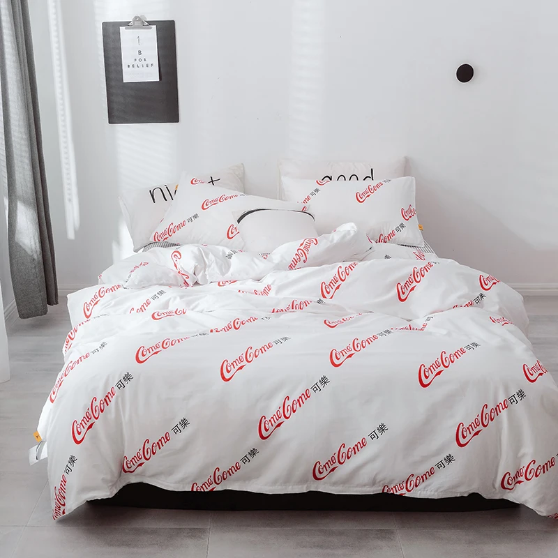 

100%Cotton Printed Home Textiles Unique Bedding Sets Fashion King Queen Size 4 Pieces Bed Set Duvet Cover+Bed Sheet+Pillowcases