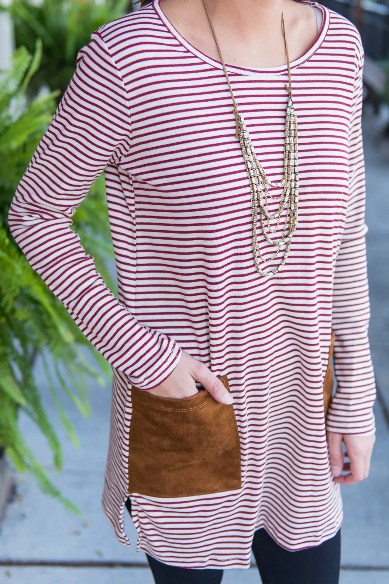 2018 New women's spring long sleeve fashion T-shirt striped printing pockets t shirts knit cotton fabric O-neck top | Женская одежда