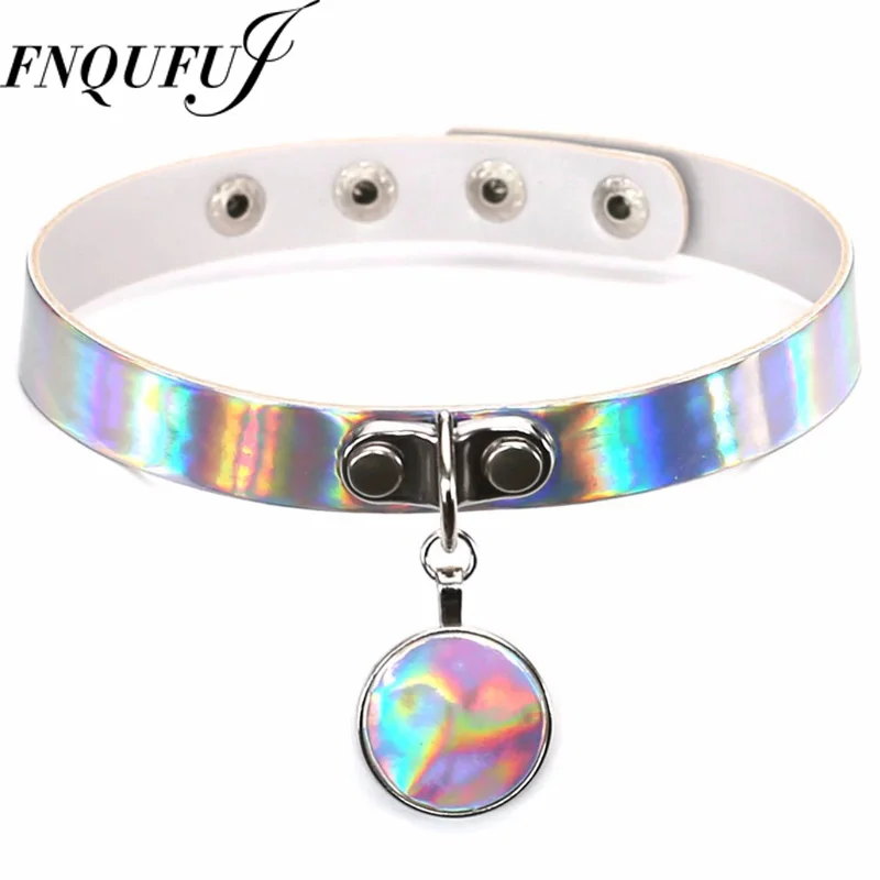 Радужное голографическое колье ювелирное изделие готическое Femme из