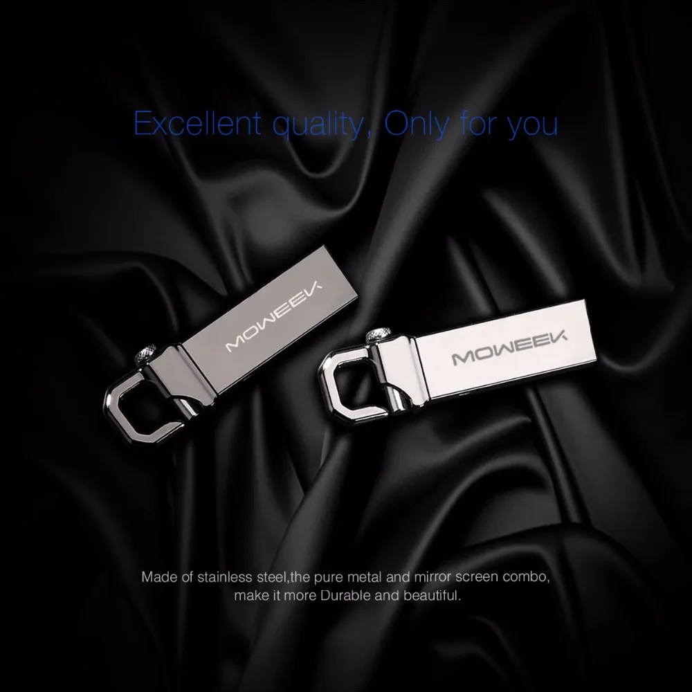 Moweek M16 металла usb flash drive Реальная Ёмкость 4 г 8 16 интерфейсом USB Водонепроницаемый