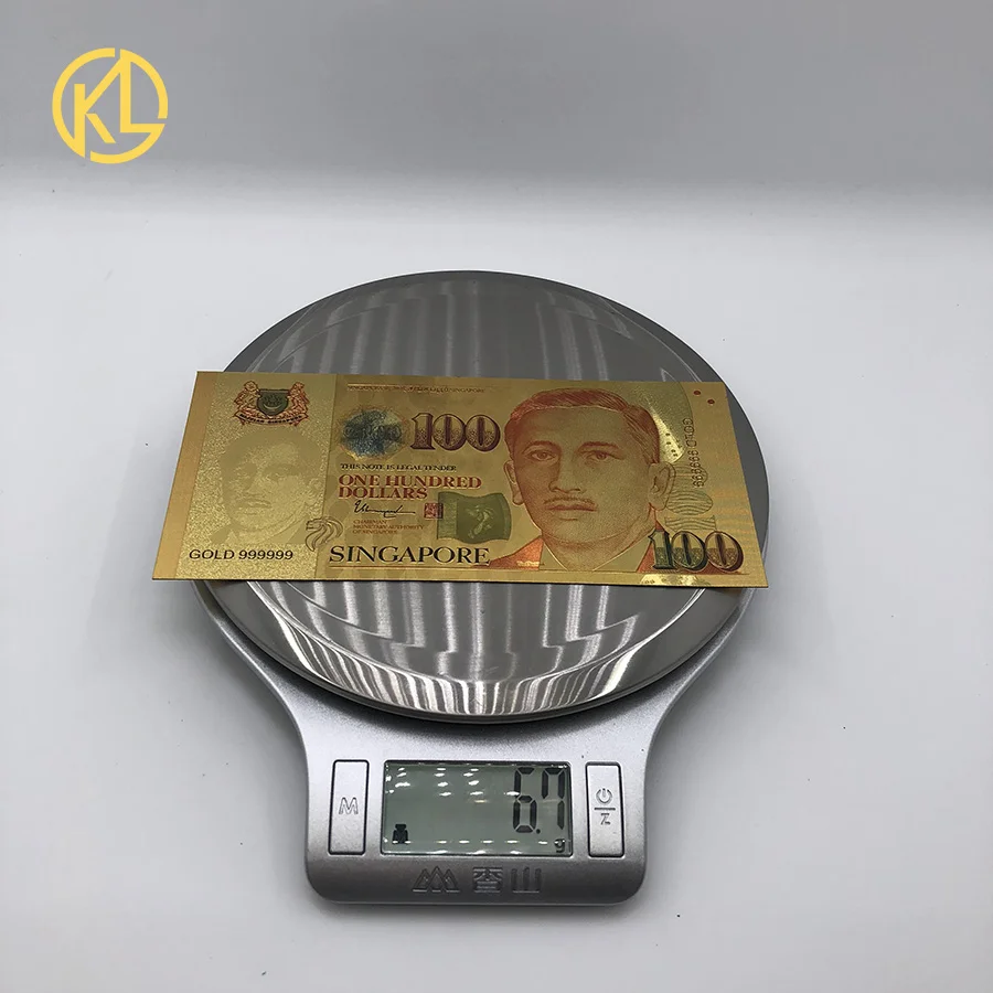 Лидер продаж банкноты из сингапурского доллара 2 5 10 50 100 1000 золото 999999 для жетона