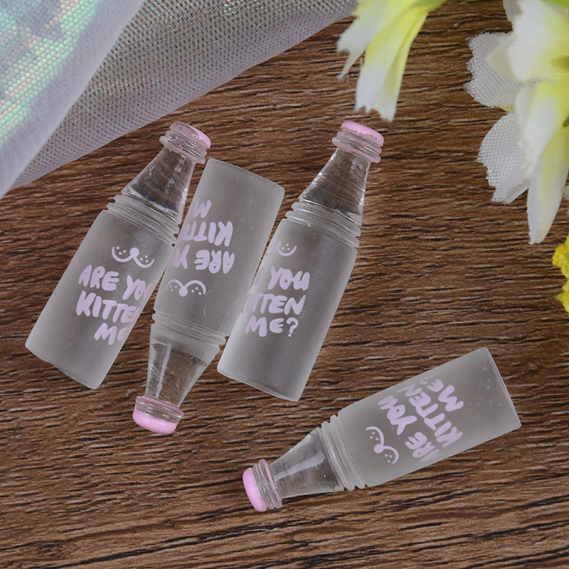 4pcs 1:12 Dollhouse Mineral Water Bottle Miniature Toy Doll Food Kitchen Living Room Accessories Kids Gift Pretend Play Toys | Игрушки и