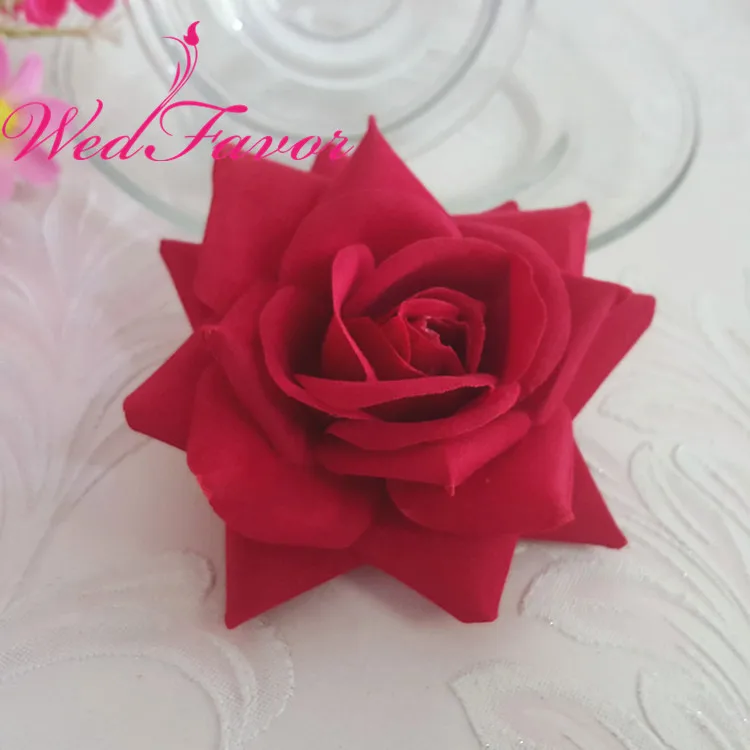 10pcs 8cm High Quality Real Touch Artificial Velvet Rose Flower Heads For DIY Brooch Headband Wedding Hair Accessories | Дом и сад