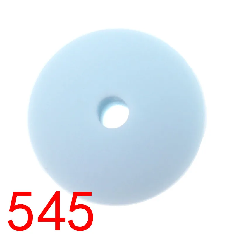 by020545Light blue 50 шт. Lentil Силиконовые Прорезыватели для зубов фиксатор бусин, бусины из пищевых силиконовые счеты жевательные бусины Прорезыватель игрушка Bpa бесплатные бусины 12*6 мм - Цвет: by020545Light blue
