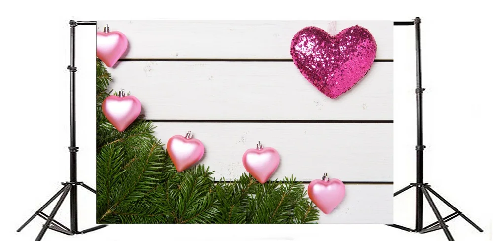 Laeacco серые деревянные доски День Святого Валентина Любовь Сердце детские фоны