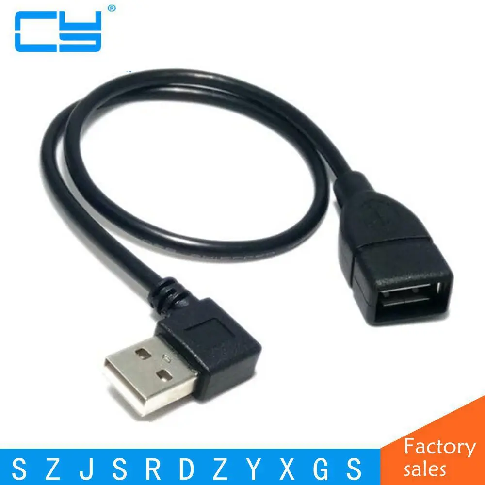 USB 2 0 кабель удлинитель 100 см двусторонний дизайн левый и правый угловой 90