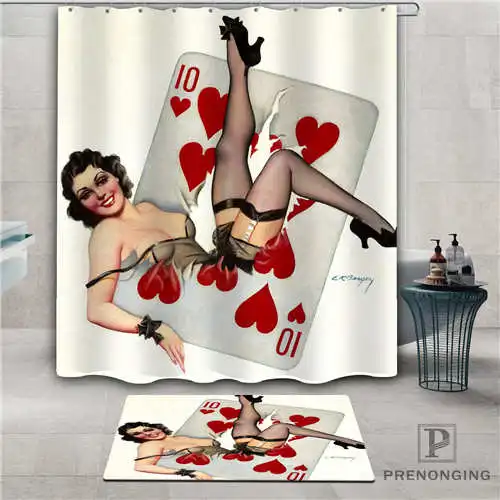 На заказ pin-up-girl (1) водонепроницаемый занавеска для душа коврик дома ванной