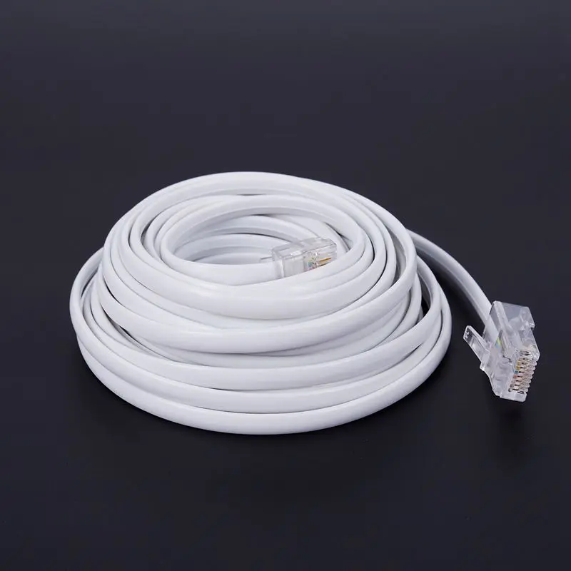 6M 20ft RJ11 6P4C to RJ 45 8P4C Modular Network Telephone Cables White | Обустройство дома