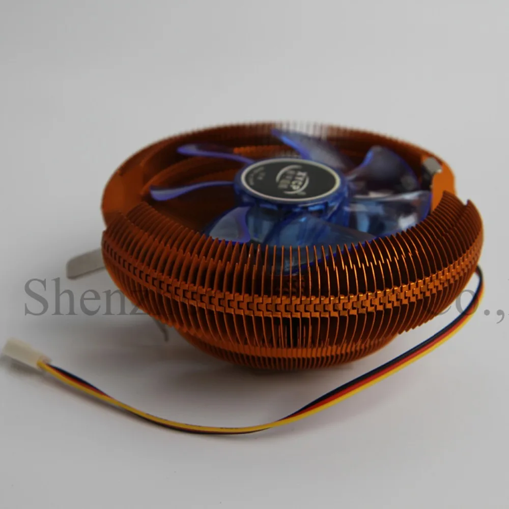 Немой Золотой Процессор теплоотводы PC Вентилятор охлаждения Rediator для intel