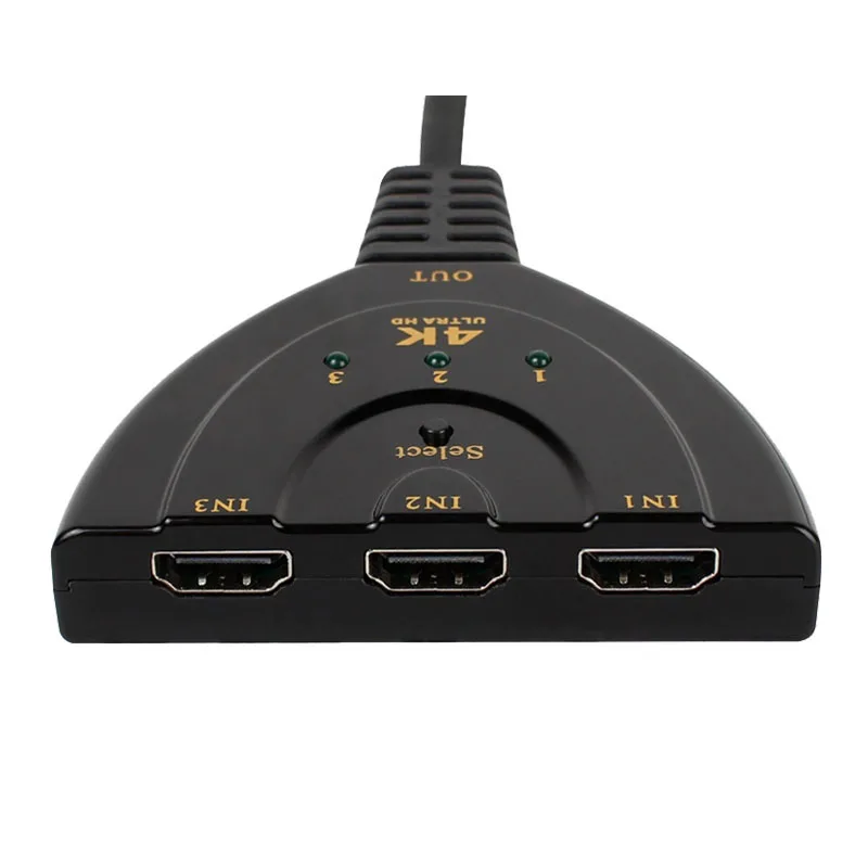 SZBITC HDMI переключатель 3x1 коммутатор 4Kx2K@ 30Hz HDMI Pigtail кабель аналоговый аудио выход конвертер 3 в 1 выход для HDTV dvd-проектор