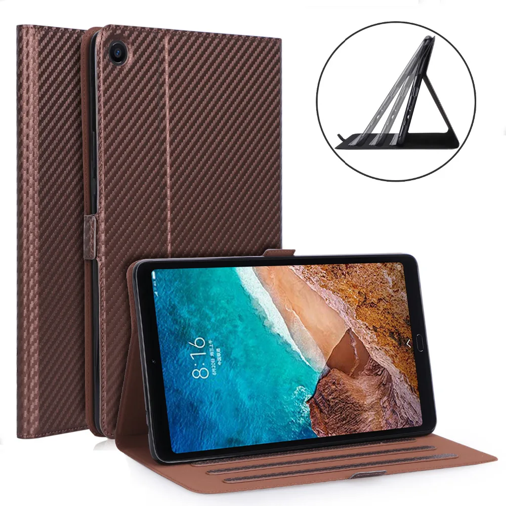 Тонкий чехол из углеродного волокна с ручным ремешком для Xiaomi MiPad 4 Plus Mi Pad4 10 1 &quot планшета искусственной кожи
