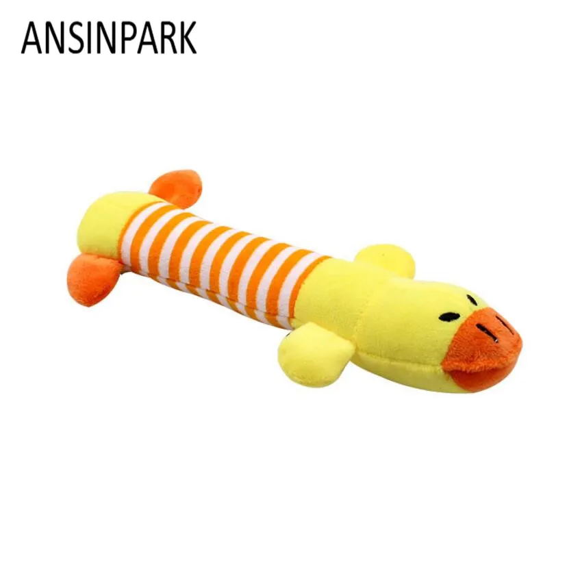 ANSINPARK, популярные игрушки для собак, Очень забавные мягкие плюшевые игрушки для жевания, долговечные жевательные игрушки, животные, такие как для разделывания свиньи, утки t666 - Цвет: 2