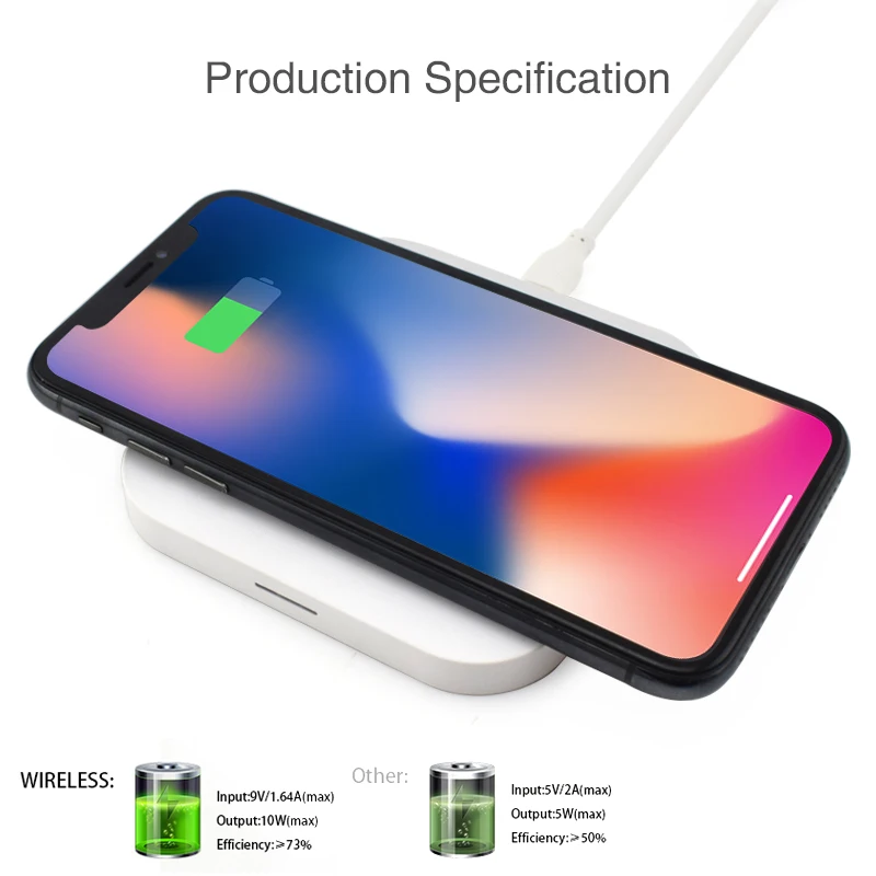 Беспроводное зарядное устройство Qi для iPhone 8X8 Plus 10 Вт Быстрое беспроводное Samsung