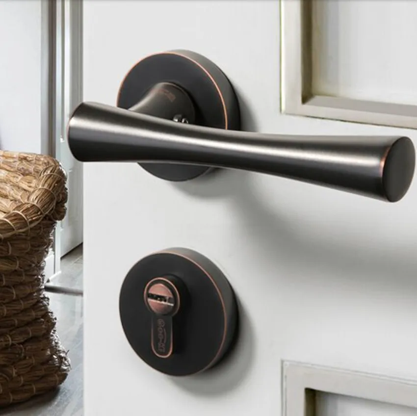 Замок для интерьера в американском ретро стиле черный медный замок из твердой