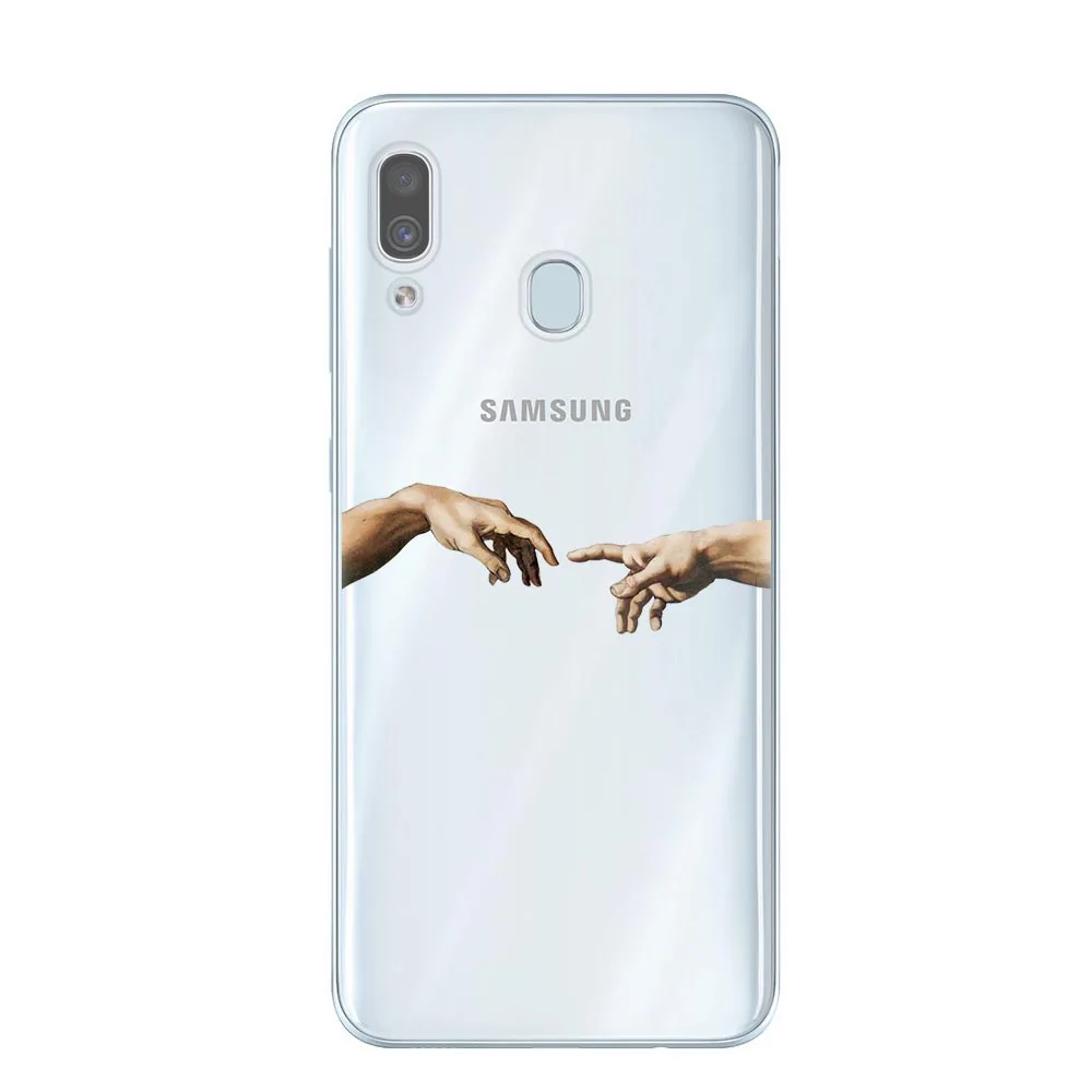 Чехол для телефона в винтажном стиле статуя Давида для Samsung A10 A20 A30 A40 A50 A60 A70 A80 A6 A8 A7 A9 Plus Мона Лиза Ван Гог Забавный чехол