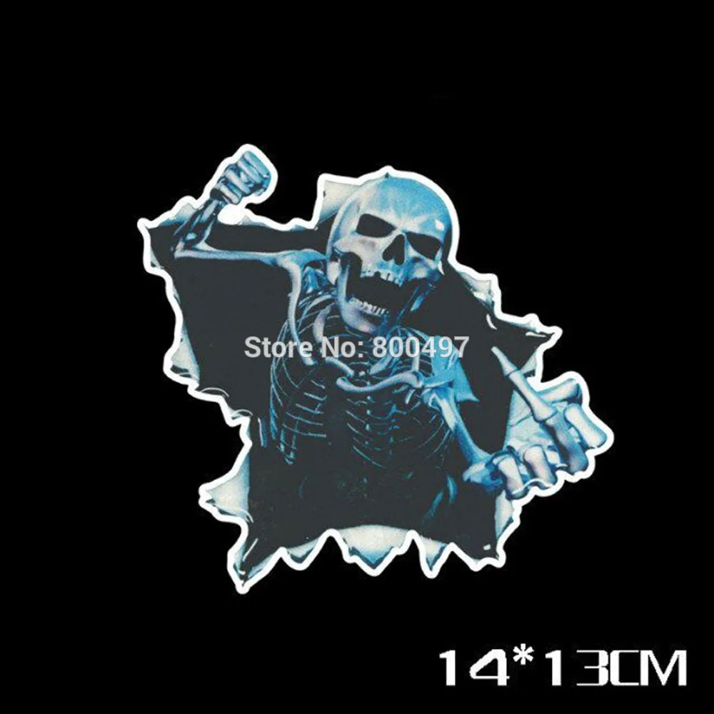 

10 x Car-styling Vivid 3D Car Sticker Car-covers Ghost Skull Coming Out For Toyota Chevrolet Cruze VW Golf Mazda Kia BMW Renault