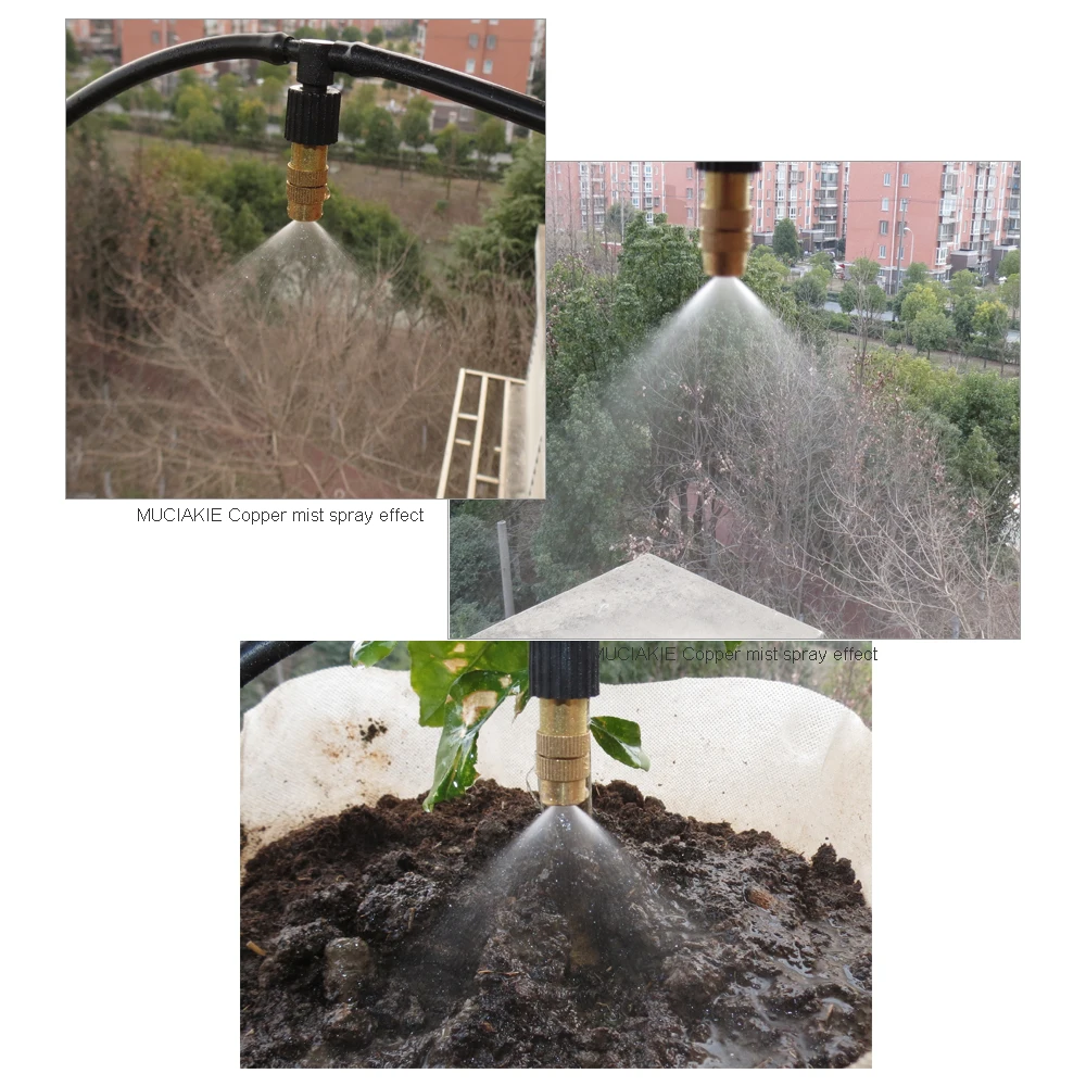 MUCIAKIE 5M-50M Automatic Garden Watering System Kits Self Garden Irrigation Watering Kits Micro Drip Mist Spray Cooling System