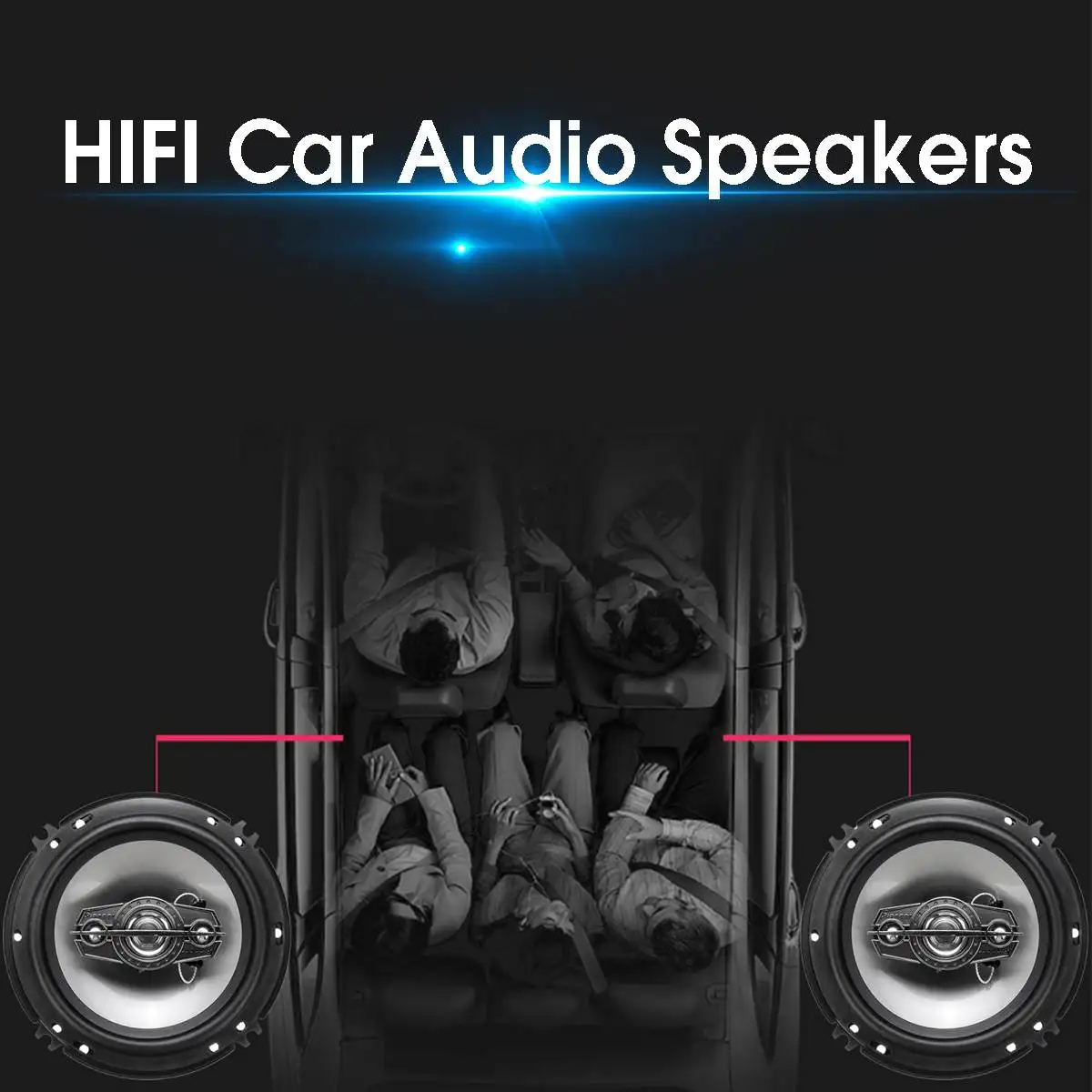 1 пара 6 дюймов двойной автомобильный динамик 350 Вт HIFI автомобильный сабвуфер сильный громкий динамик Автомобильная задняя/передняя дверь аудио музыка стерео коаксиальный динамик