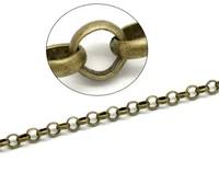 doreenbeads retail antique bronze link closed rollo chain 6mmsold per pack of 10m