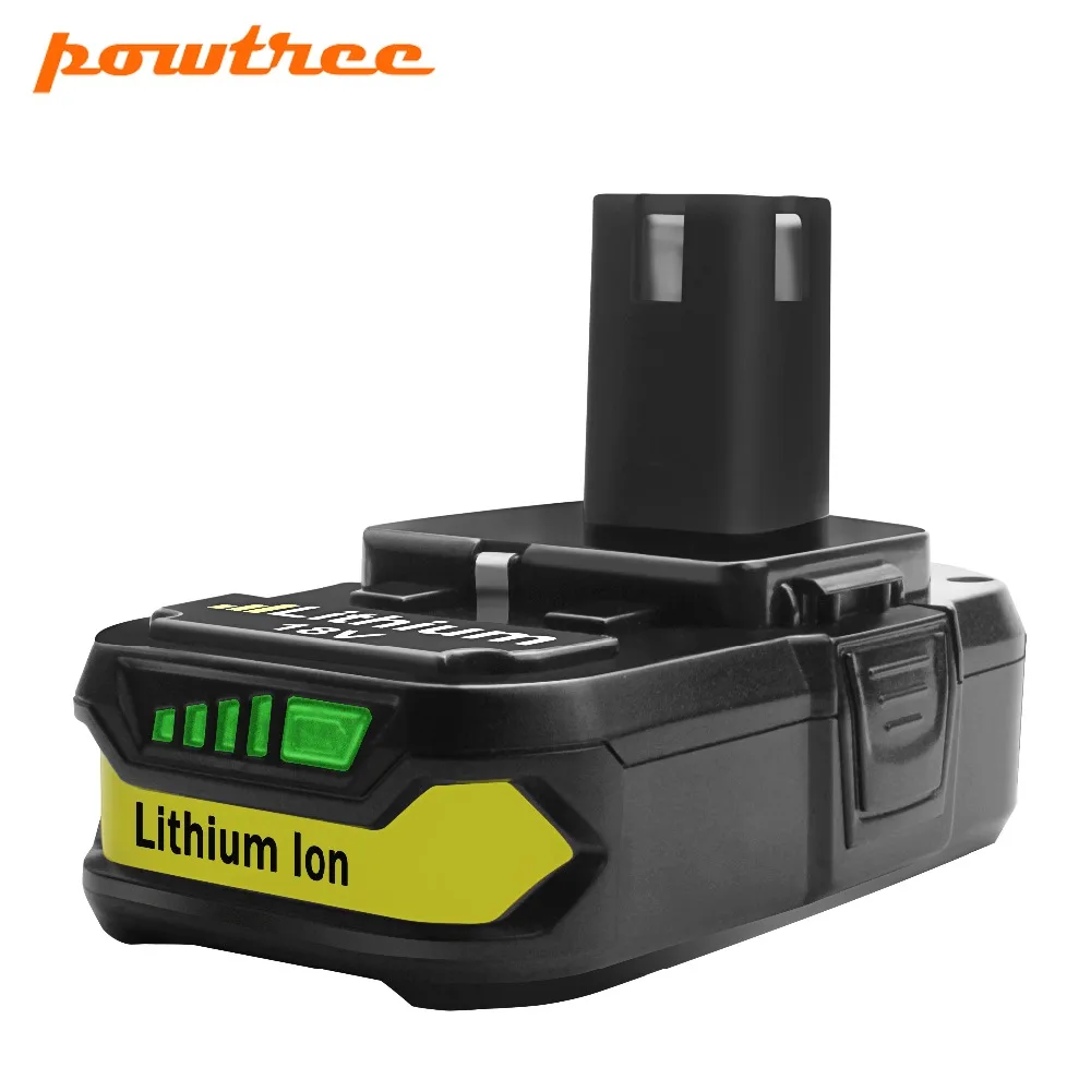 Сменный литий ионный аккумулятор Powtree для Ryobi 18 в 2500 мач P107 RB18L25 P100 P102 P103 P104 P105 P108