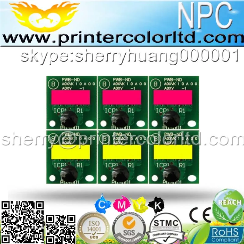 Самая низкая доставка 224 чип картриджа принтера для Konica Minolta QMS KM bizhub C224 284 364 C454 C554