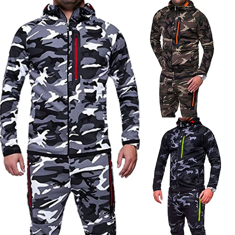 Laamei с камуфляжным принтом спортивный костюм куртка Slim Fit пальто осень Военная Для