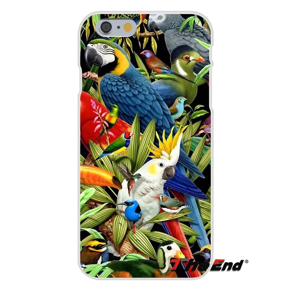 For HTC One M7 M8 A9 M9 E9 Plus Desire 630 530 626 628 816 820 Silicon Soft Phone Case Blue Ringneck Parrot Art Print | Мобильные