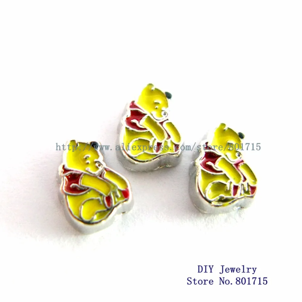 10 шт. плавающий медальон с мультяшным медведем|charms for floating locket|be charmcharms wholesale |