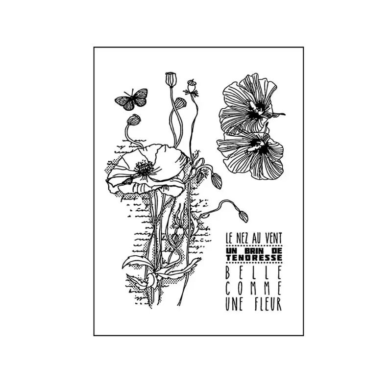 Красивый Лотос силиконовые прозрачные штампы цепляться печать для скрапбукинга