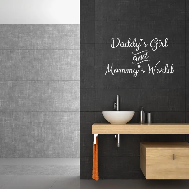 Daddys мальчик или девочка momys мир любовь Цитата Наклейка на стену стикер