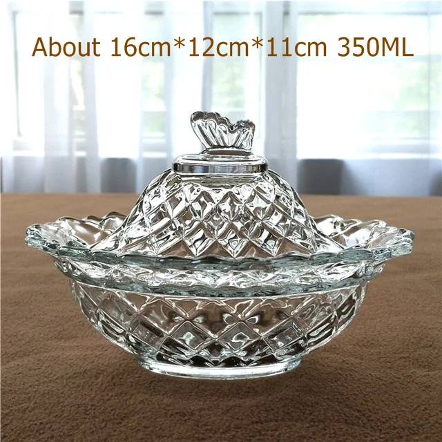 Oval 350ML Штампованный стеклянный ящик для хранения конфет декоративный винтажный бабочка стеклянная бонбоньерка домашняя посуда орнамент самодельные аксессуары мебель - Цвет: Oval 350ML