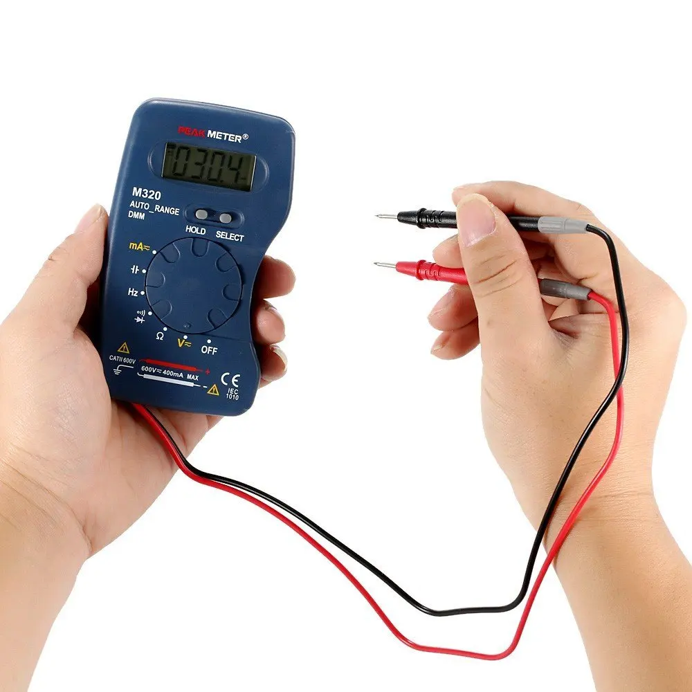 PEAKMETER M320 Портативный ручной Мини цифровой мультиметр AC/DC Напряжение Ток