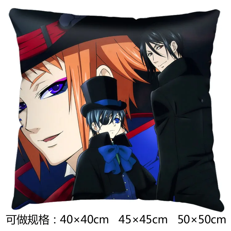 18 40x40 см из хлопка и полиэстера Подушка с принтом W-Ciel& Sebastian из аниме Черный Дворецкий Косплей подарочные аксессуары(наволочка и внутренняя - Цвет: 18