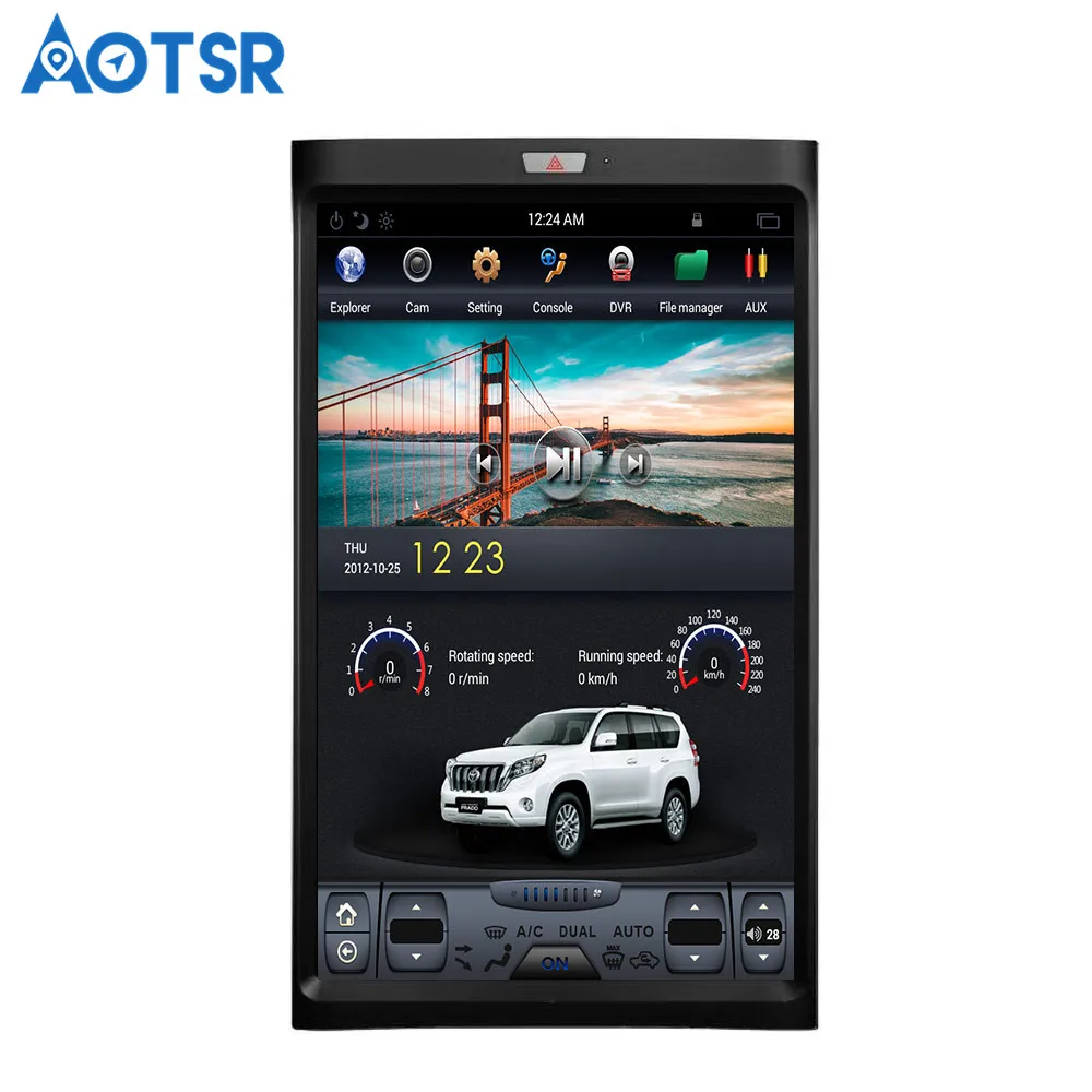 

Tesla style 17" ISP Screen Android 7 Car DVD Player GPS Navigation Radio Screen For Ford expedition 2007+multimedia headunit