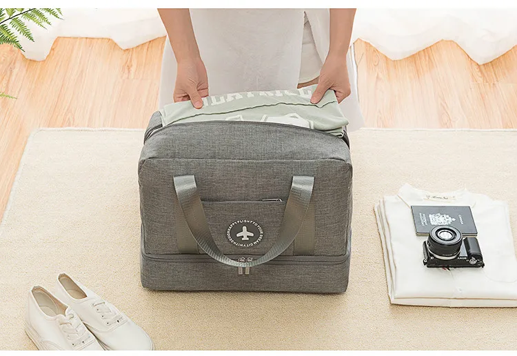 Women Man Dry and Wet Separation Beach Bag Male Outdoor Sport Waterproof Shoe Bag Swimwear Storage Wash Fitness Swimming Bag QL