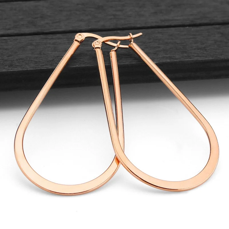 Серьги кольца Semitree из титановой стали крупные ювелирные украшения U образной
