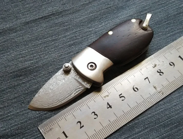 57HRC нож из дамасской стали ручной работы складной карманный уличный портативный