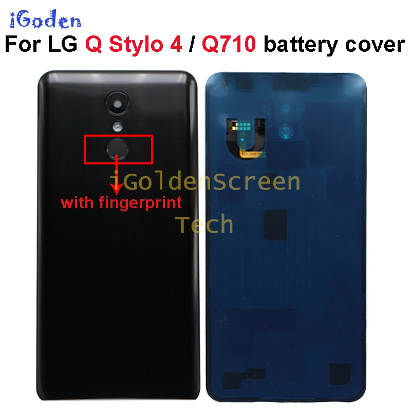 Стеклянная Крышка батарейного отсека для LG Q Stylo 4 Q710 сменная задняя крышка