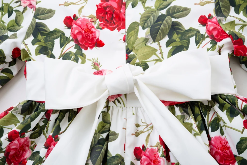 Pettigirl White Floral Girl Dress Wtih Hairband Autumn Party Dresses For Girls Bontique Kids Wear G-DMGD103-B219 | Детская одежда и