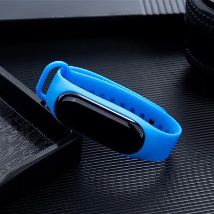 Для Xiao mi Band 4 3 ремешок для часов мягкий резиновый ремешок с пряжкой для Xiao mi Band mi 3 ремешок для часов horloges bandje - Цвет ремешка: Blue
