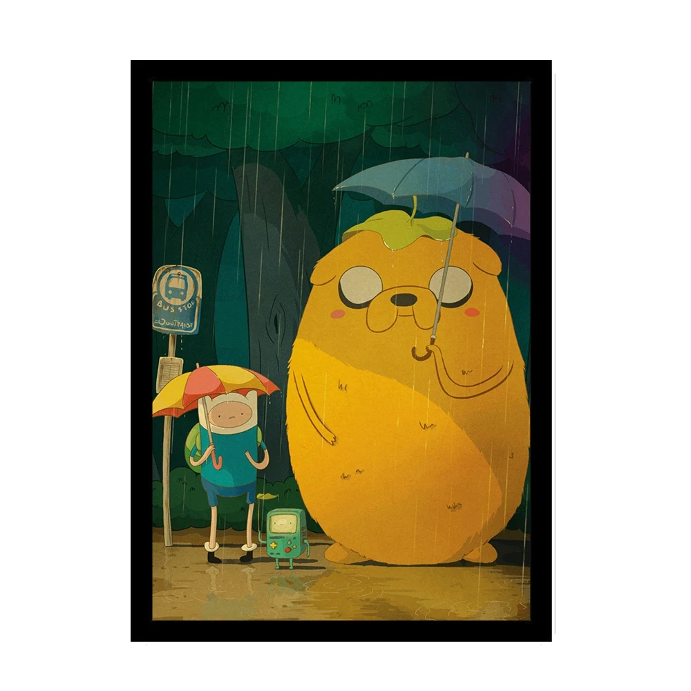 

Adventure Time with Finn and Jake Vintage Poster Cartoon Posters and Prints Art Cute Wall sticker For Kid's room Home Decor